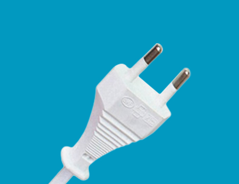 Regulaciones de la UE Cable de alimentación de dos hilos, Enchufe aprobado por VDE, Enchufe de dos núcleos, Cable de alimentación VDE